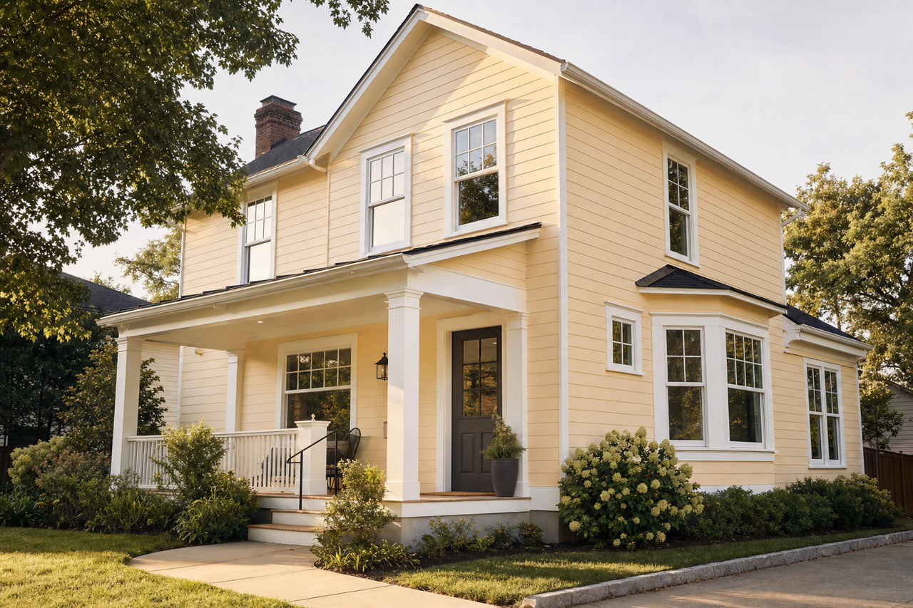 Tea Light by Sherwin-Williams on exterior