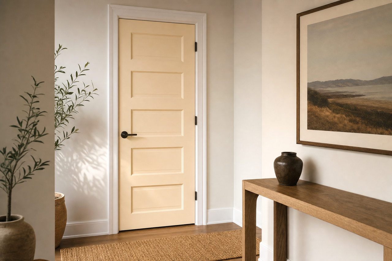 Buff by Sherwin-Williams on interior-doors