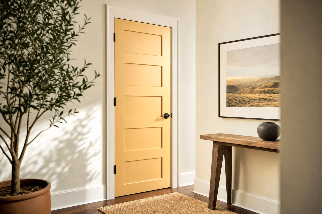 White Raisin by Sherwin-Williams on interior-doors
