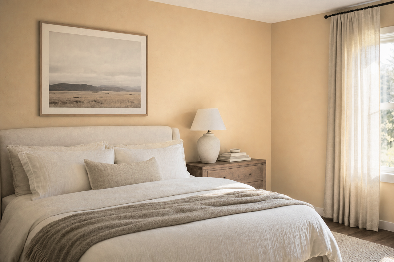 Row House Tan by Sherwin-Williams on interiors