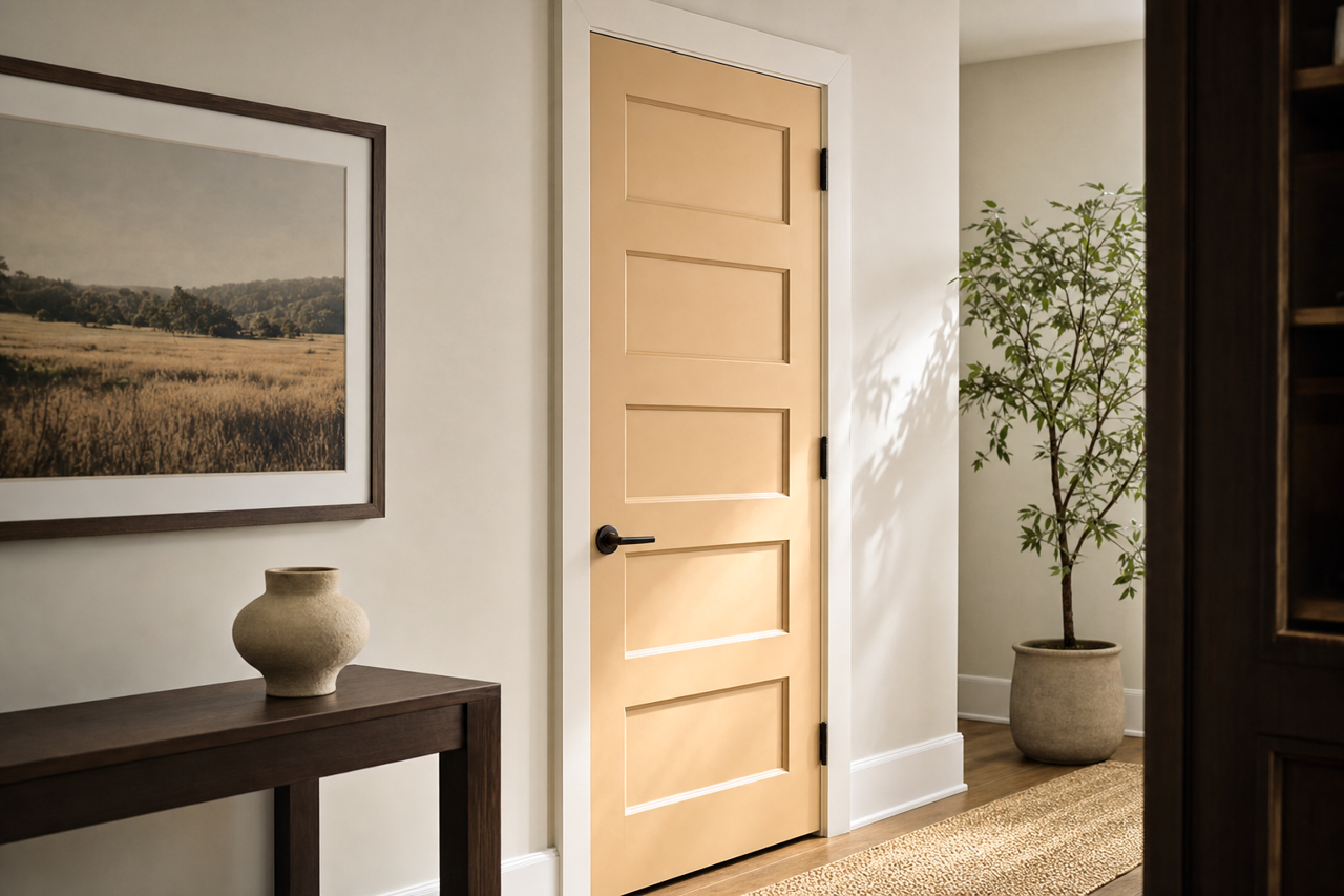 Dromedary Camel by Sherwin-Williams on interior-doors