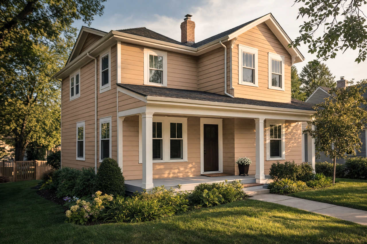Mesa Tan by Sherwin-Williams on exterior