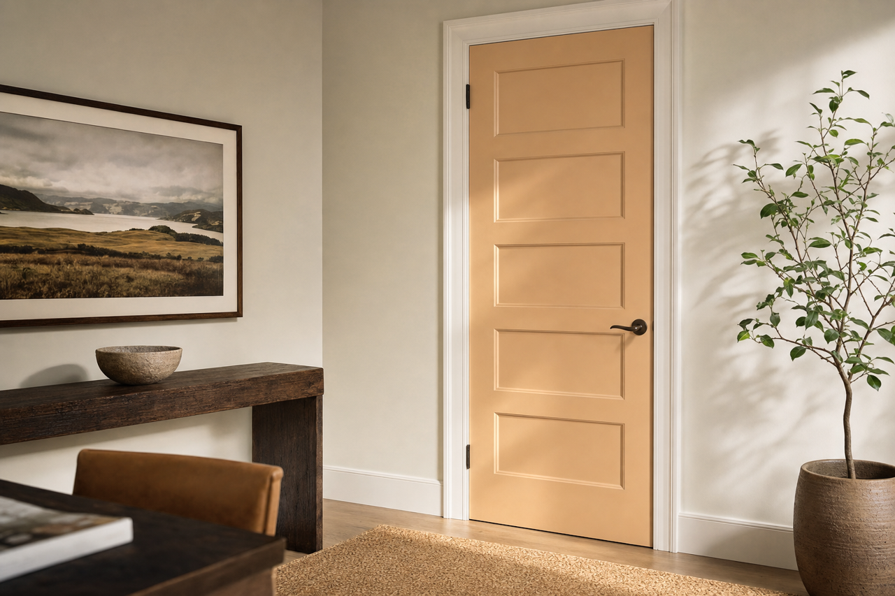 Mesa Tan by Sherwin-Williams on interior-doors
