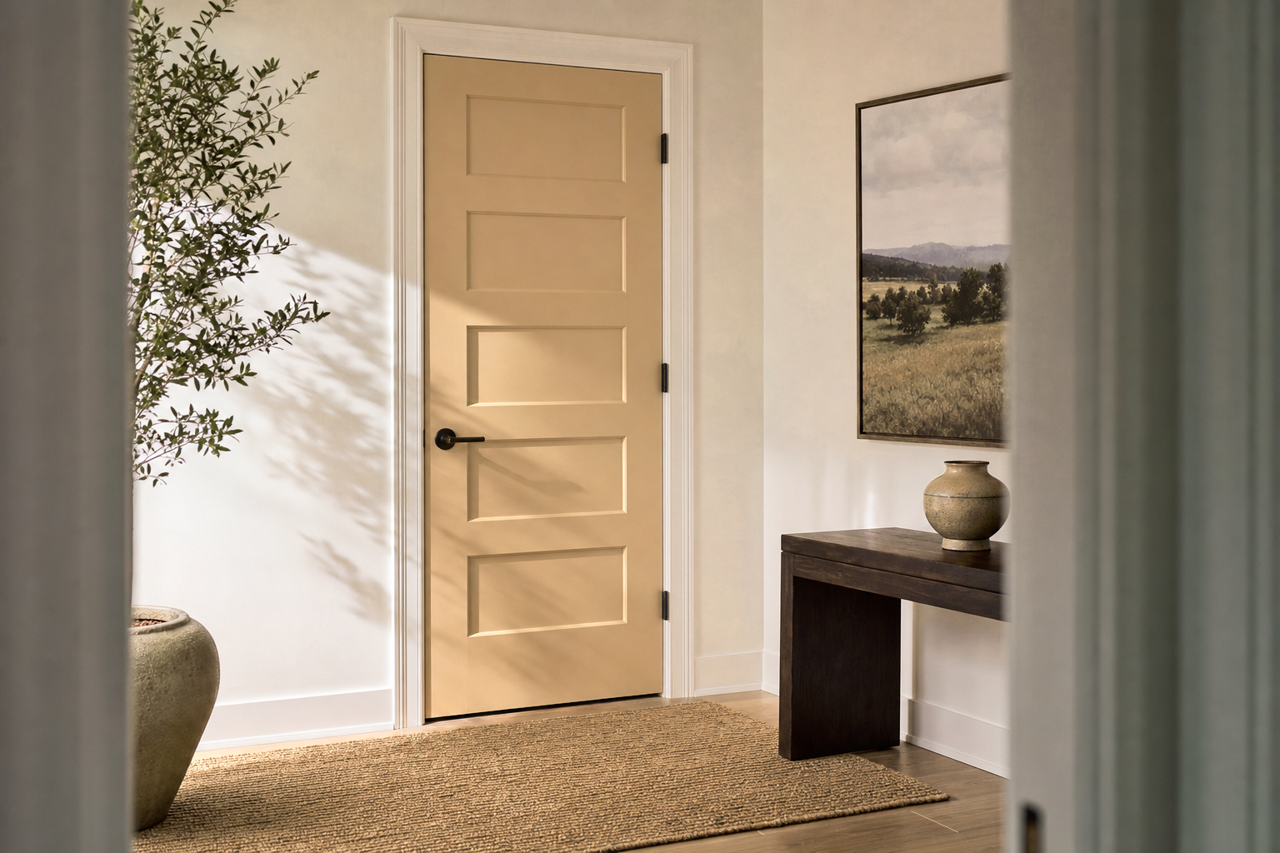 Safari by Sherwin-Williams on interior-doors