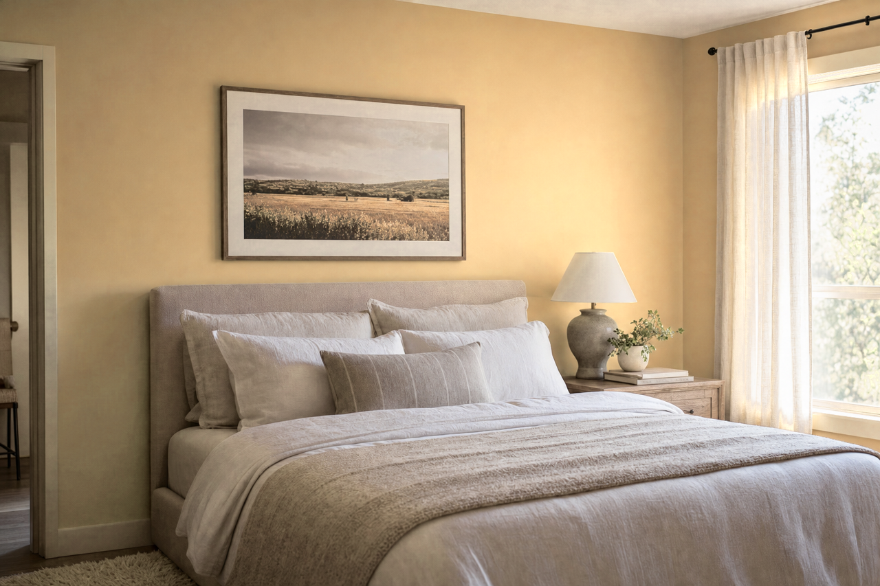 Straw Harvest by Sherwin-Williams on interiors