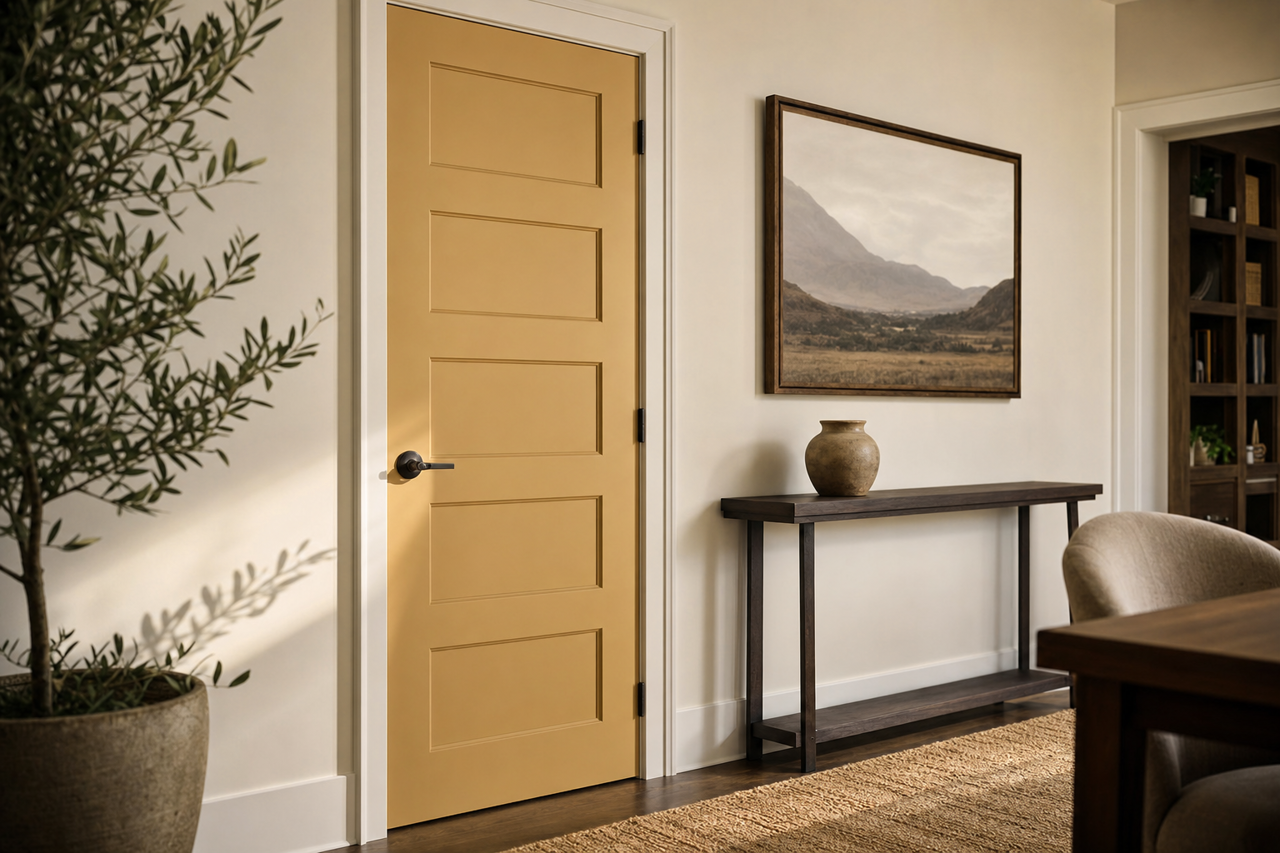 Rustic City by Sherwin-Williams on interior-doors