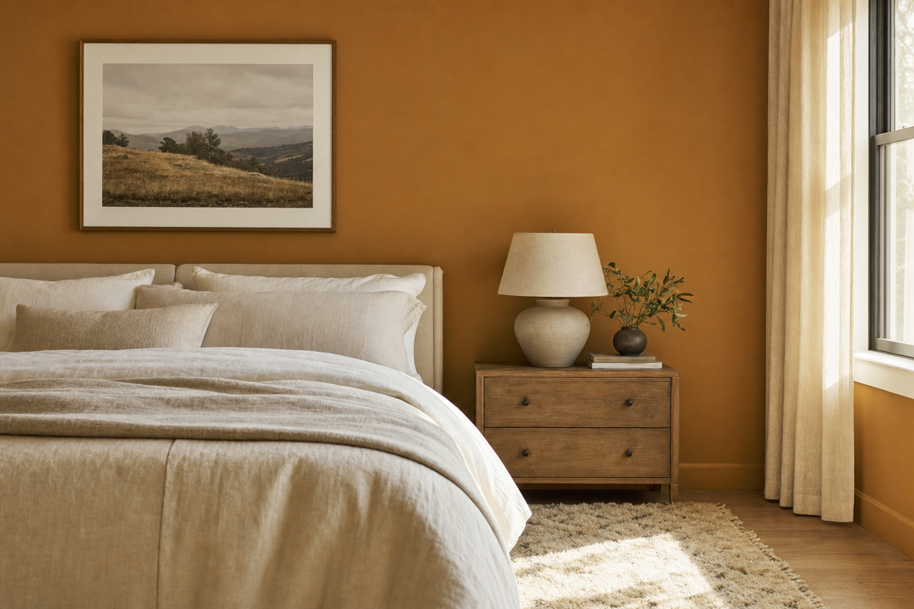 Olde World Gold by Sherwin-Williams on interiors