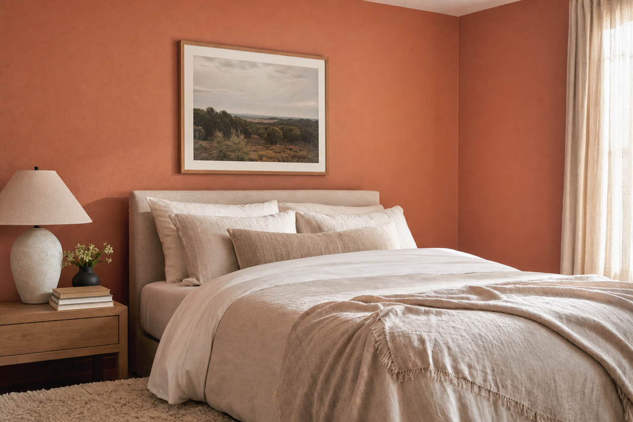 Cavern Clay by Sherwin-Williams on interiors