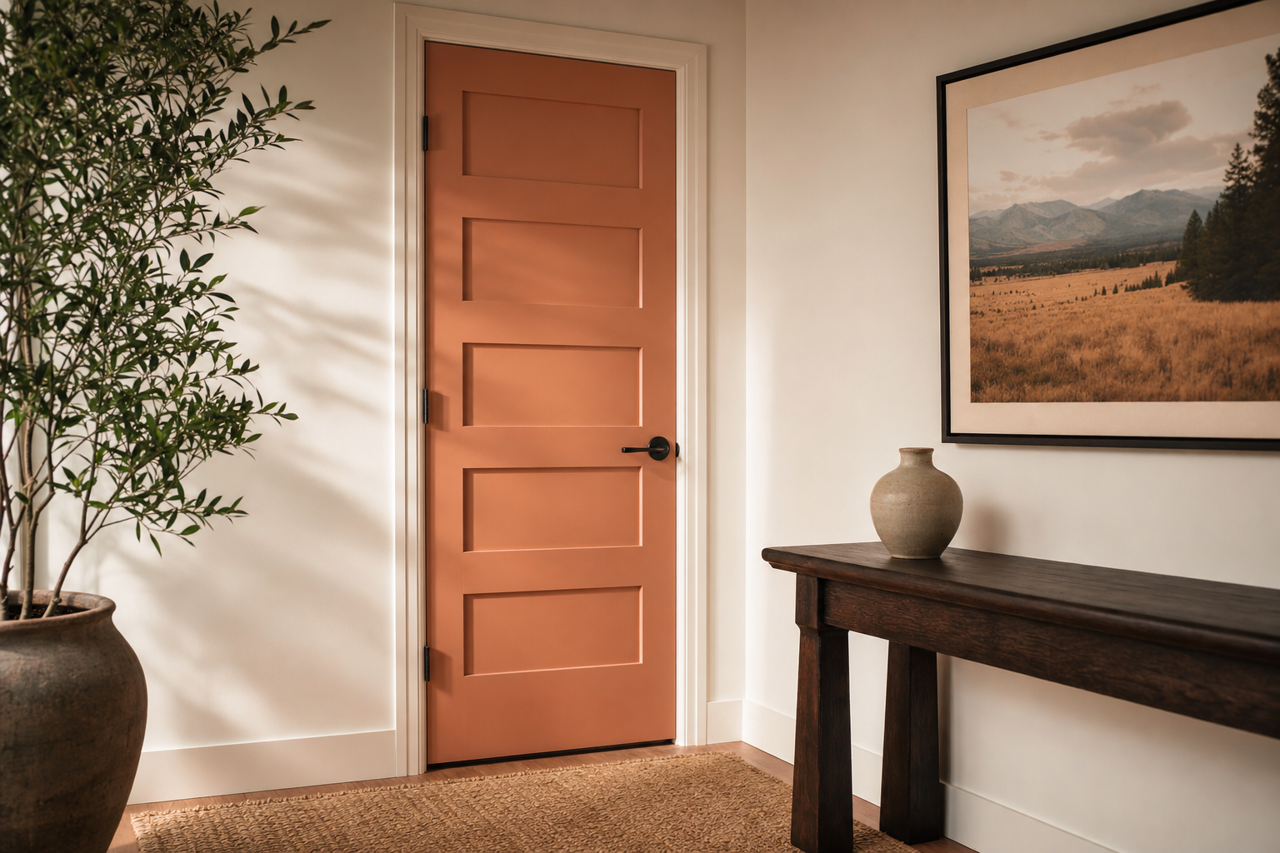 Spiced Cider by Sherwin-Williams on interior-doors