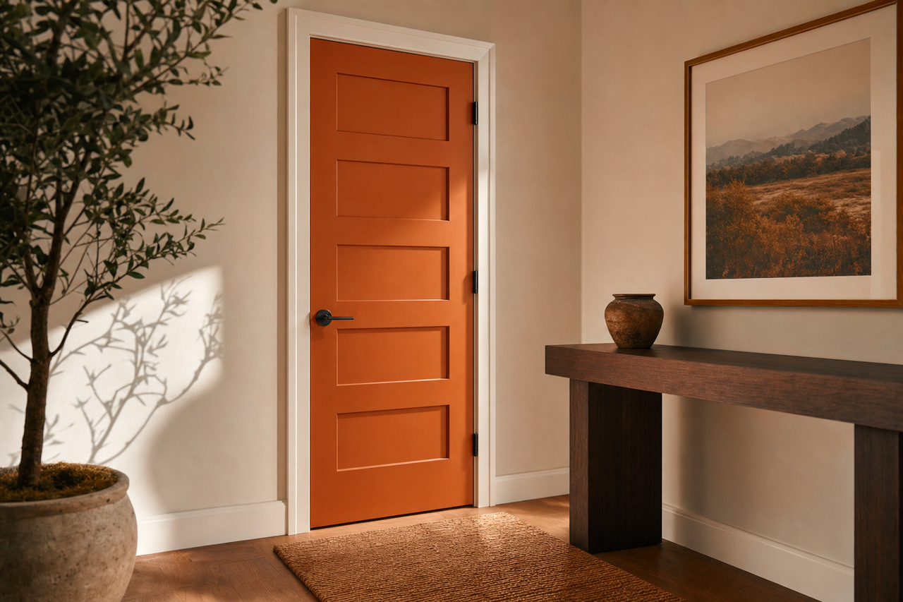 Earthen Jug by Sherwin-Williams on interior-doors