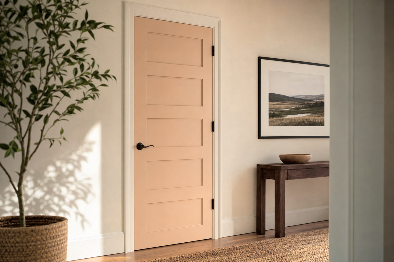 Tower Tan by Sherwin-Williams on interior-doors