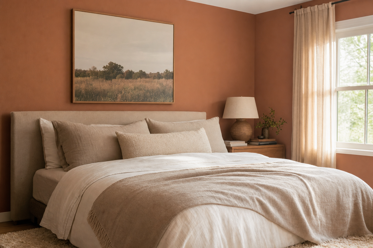 Wheat Penny by Sherwin-Williams on interiors