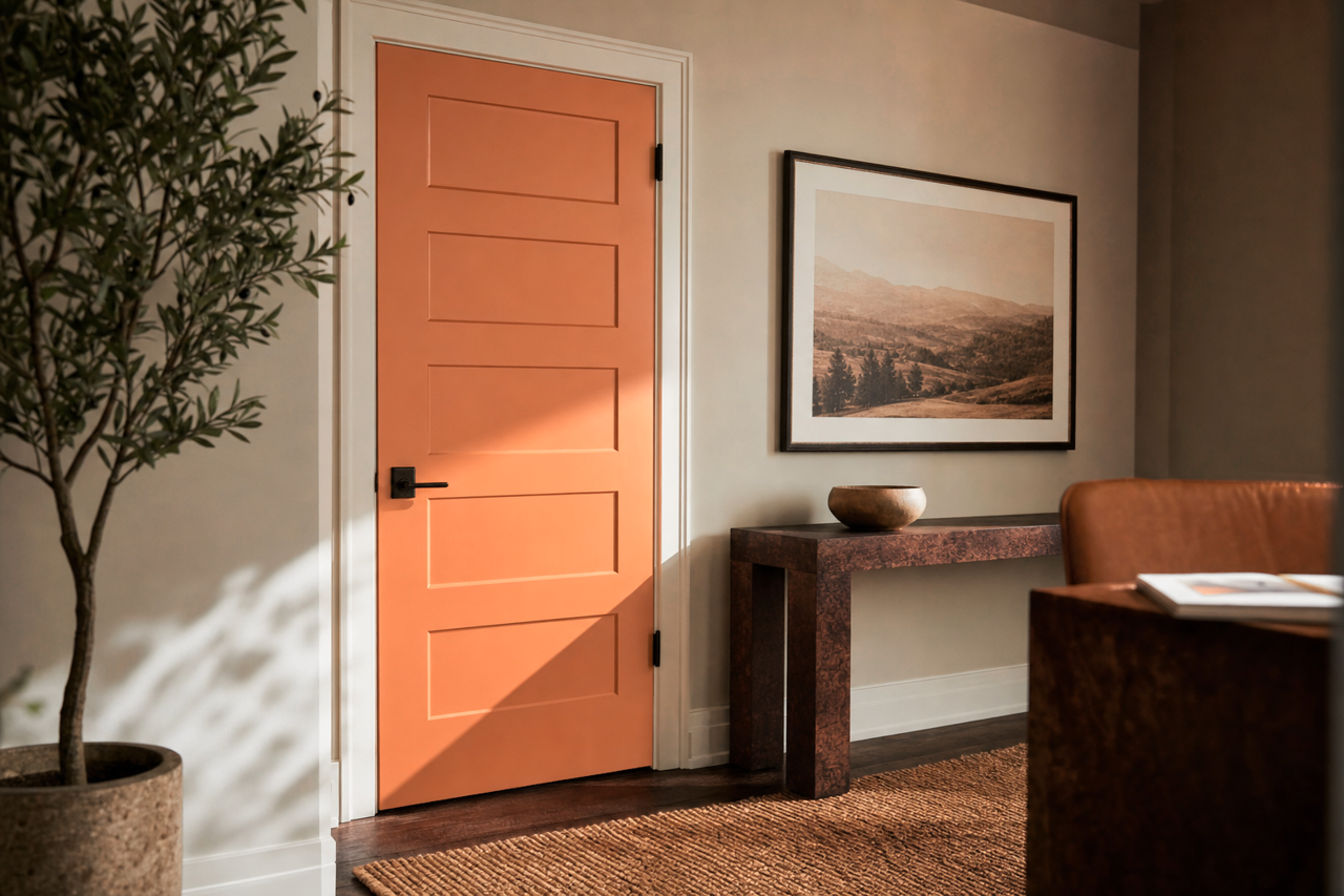 Copper Wire by Sherwin-Williams on interior-doors