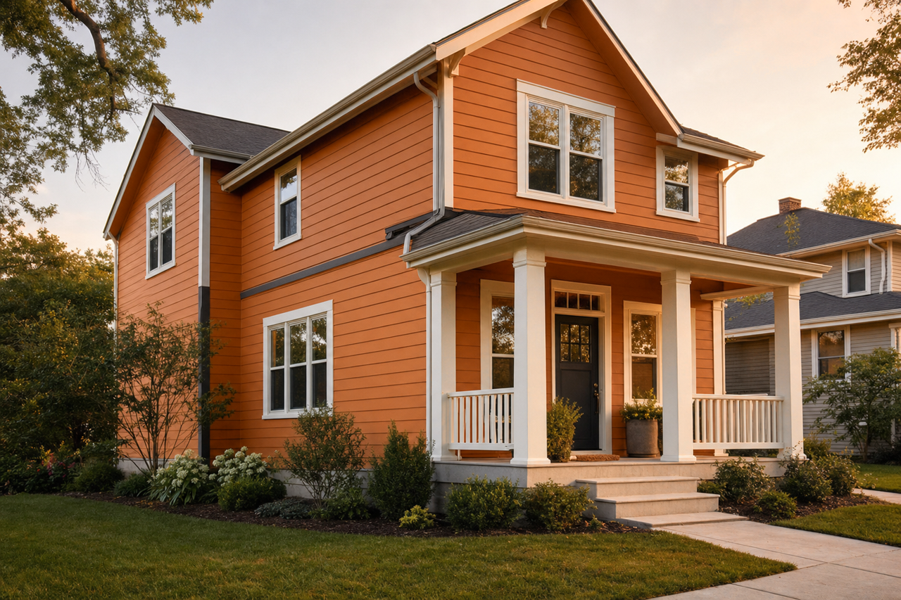 Copper Pot by Sherwin-Williams on exterior