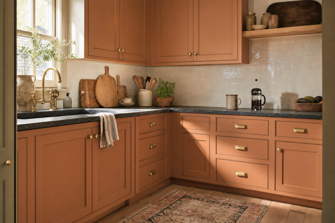 Brandywine by Sherwin-Williams on cabinets