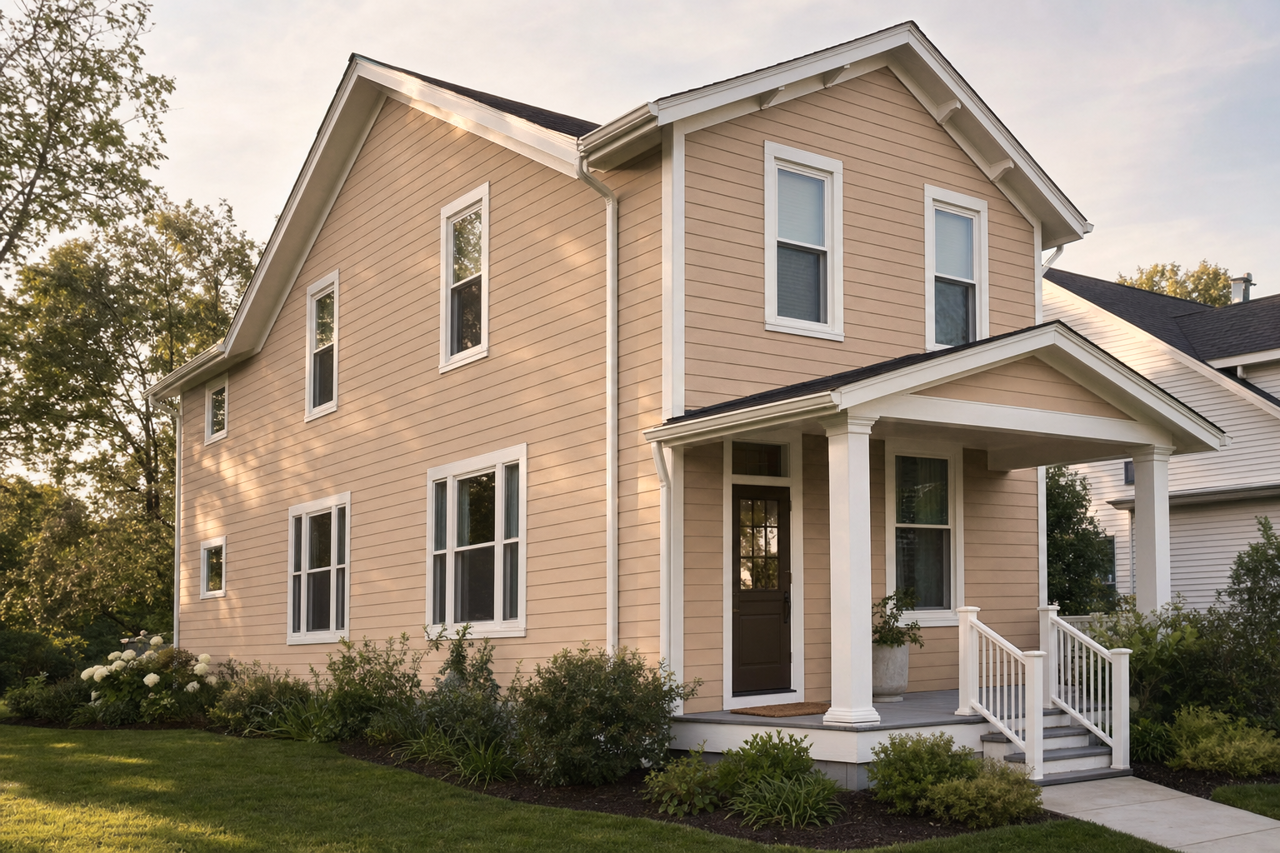 Oak Barrel by Sherwin-Williams on exterior