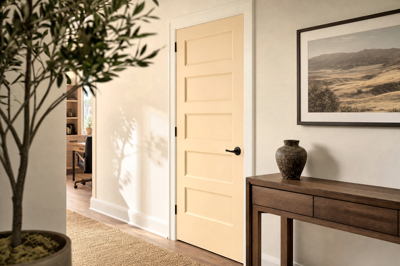 Croissant by Sherwin-Williams on interior-doors