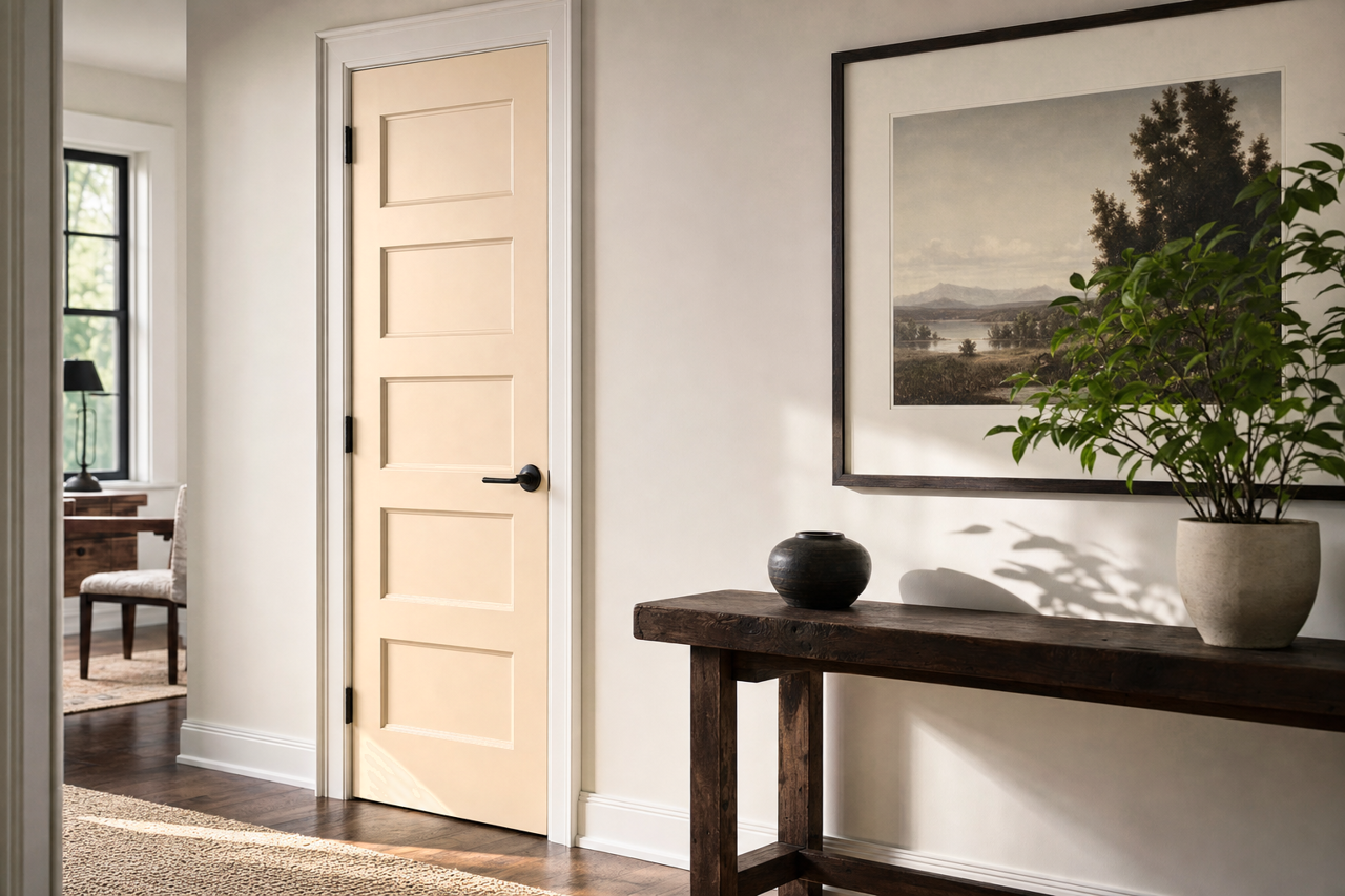 Fresco Cream by Sherwin-Williams on interior-doors