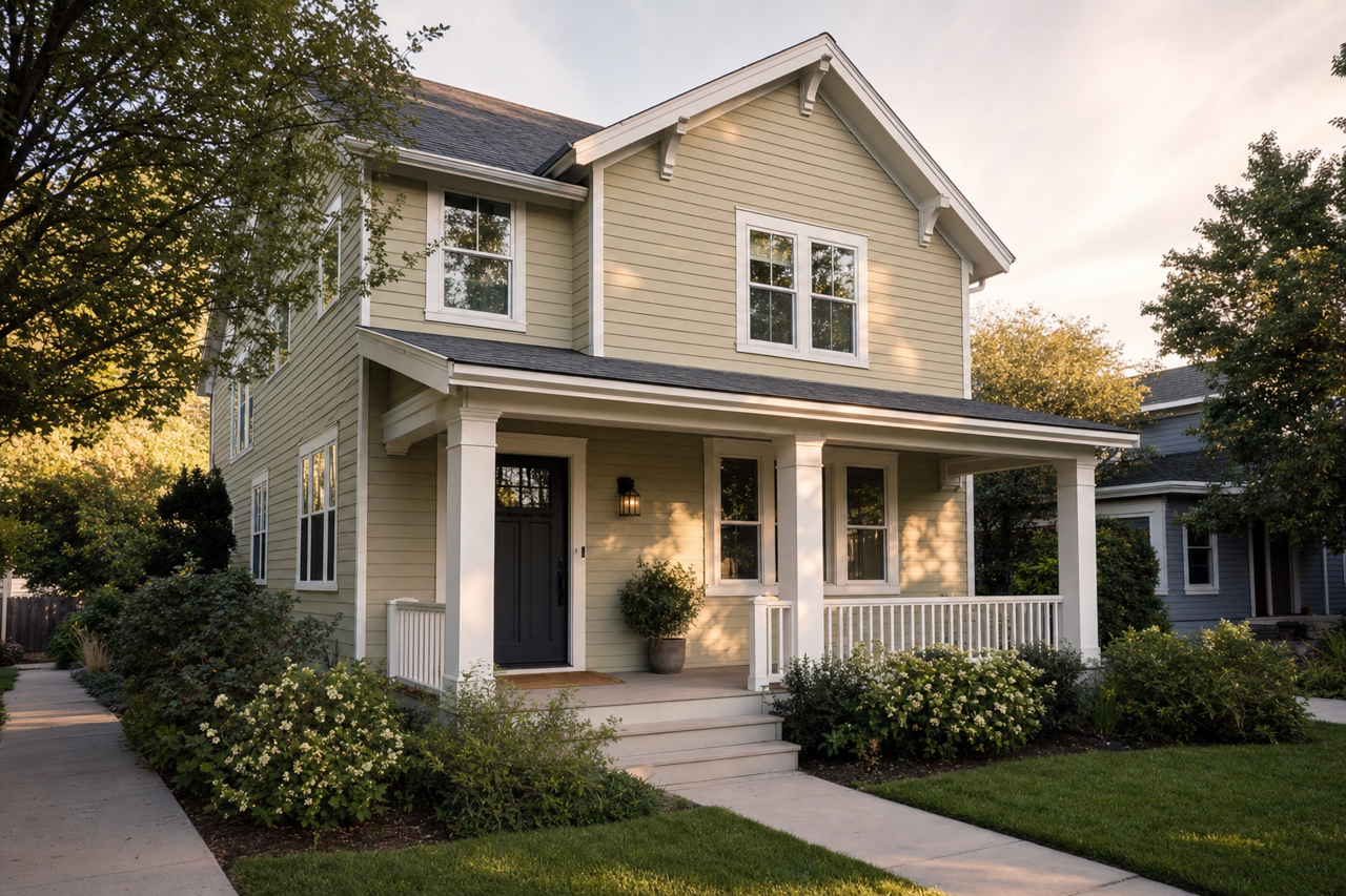 Green Sprout by Sherwin-Williams on exterior