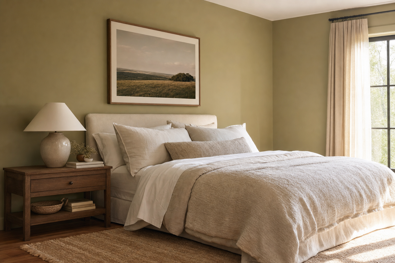 Green Sprout by Sherwin-Williams on interiors