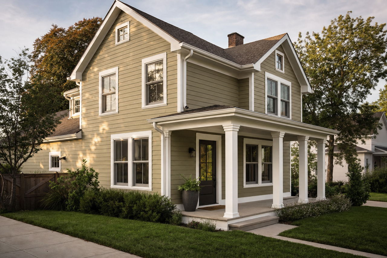 Edamame by Sherwin-Williams on exterior