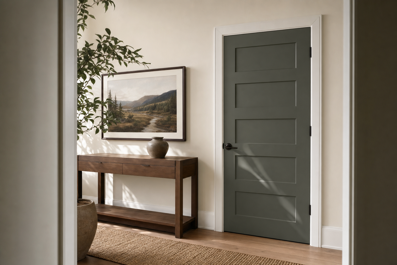 Forestwood by Sherwin-Williams on interior-doors
