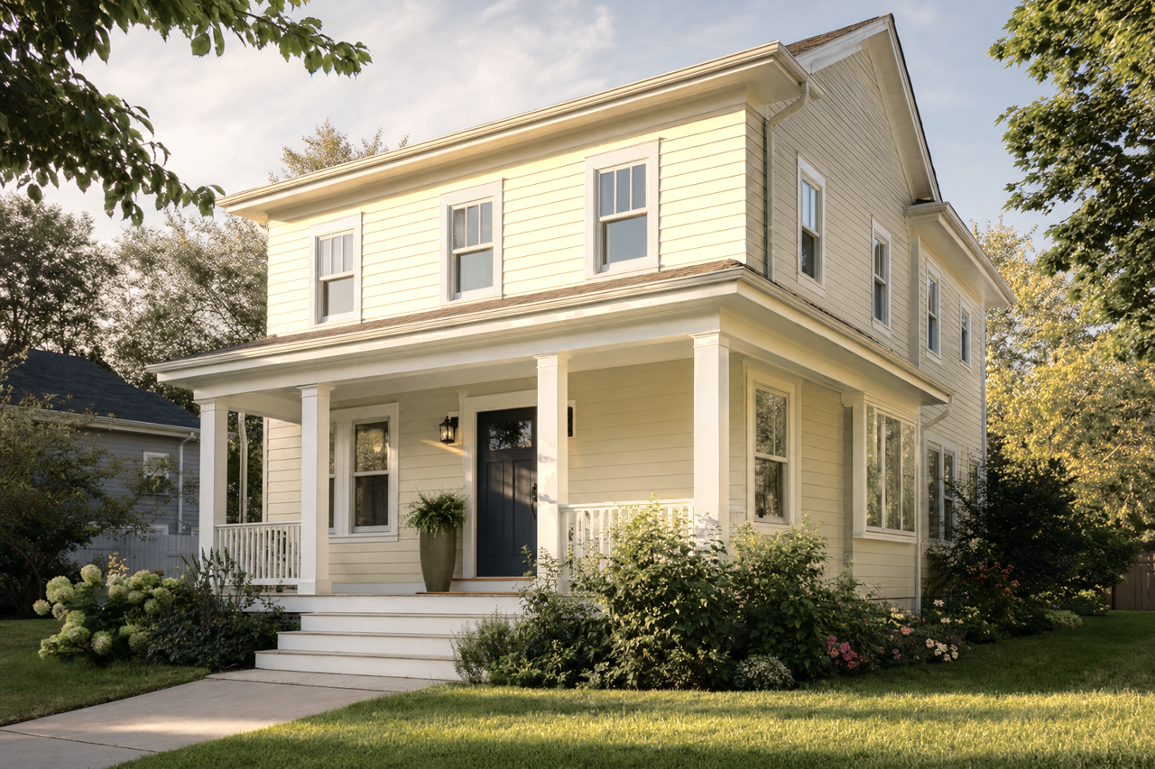 Lemongrass by Sherwin-Williams on exterior