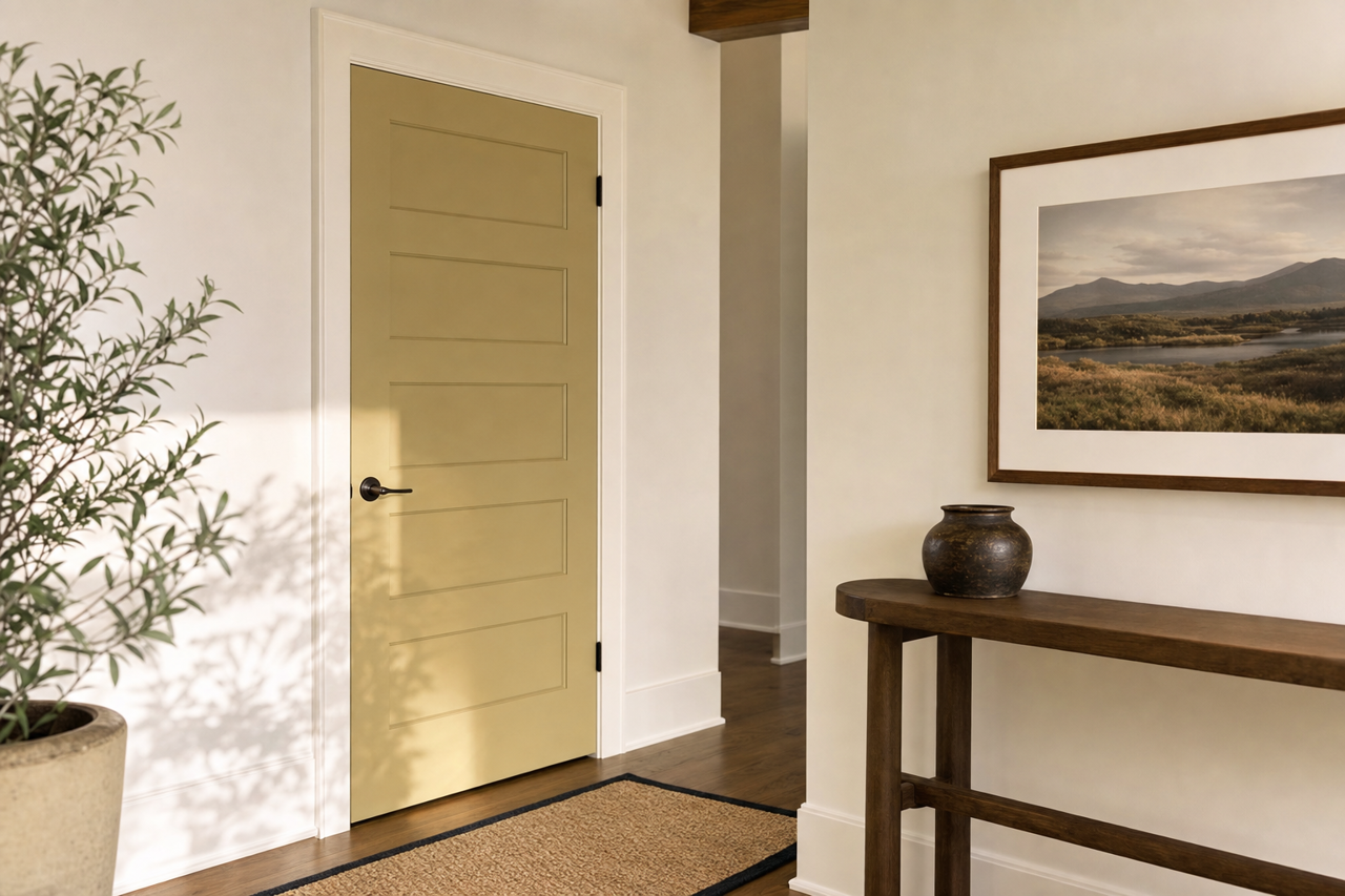 Bamboo Shoot by Sherwin-Williams on interior-doors