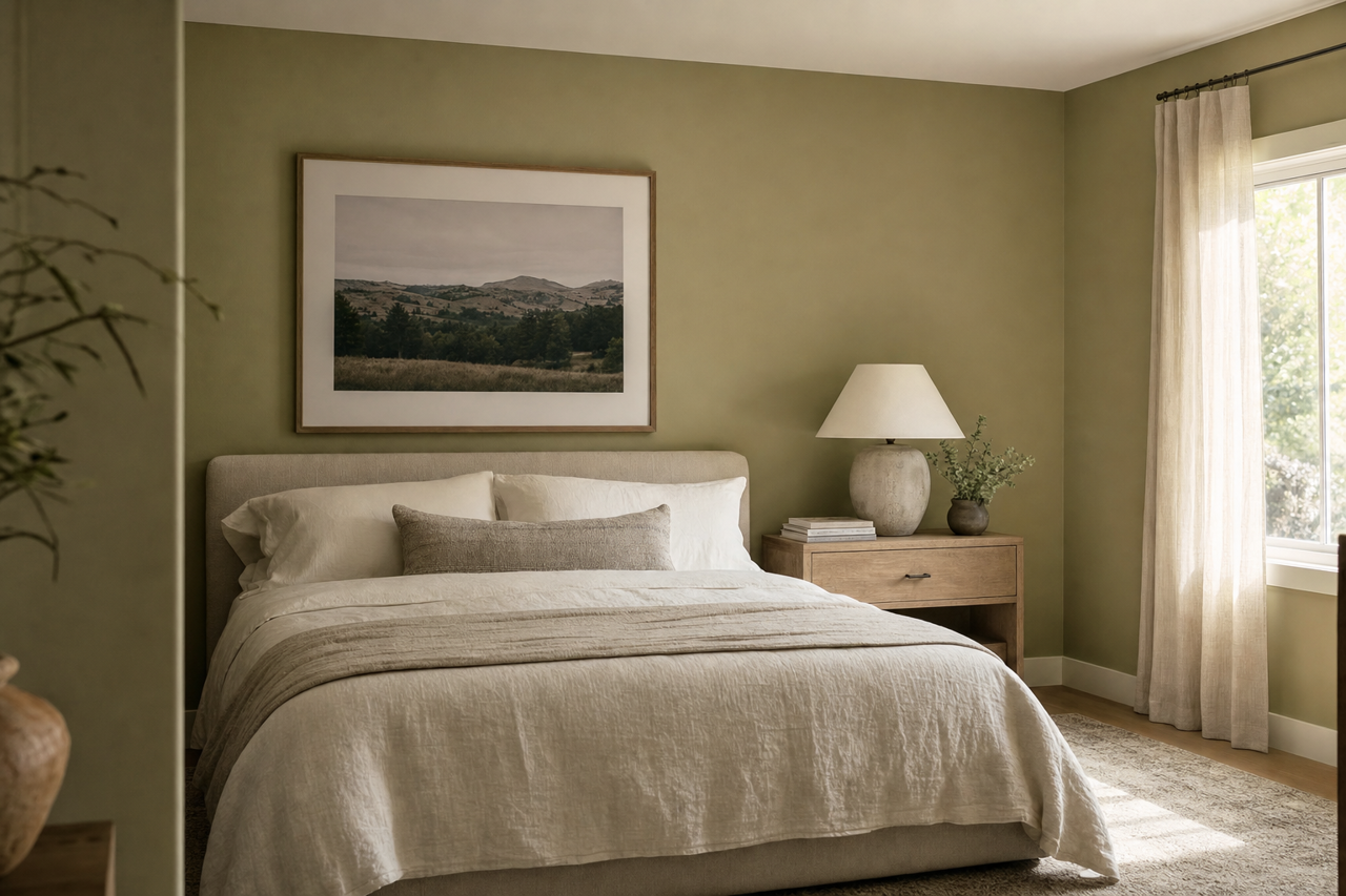 Olive Grove by Sherwin-Williams on interiors