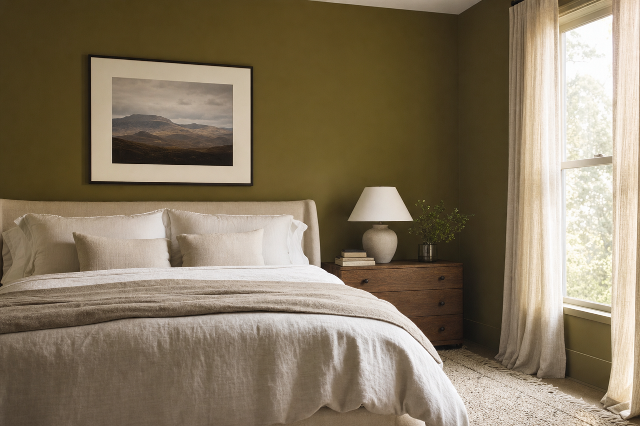 Palm Leaf by Sherwin-Williams on interiors
