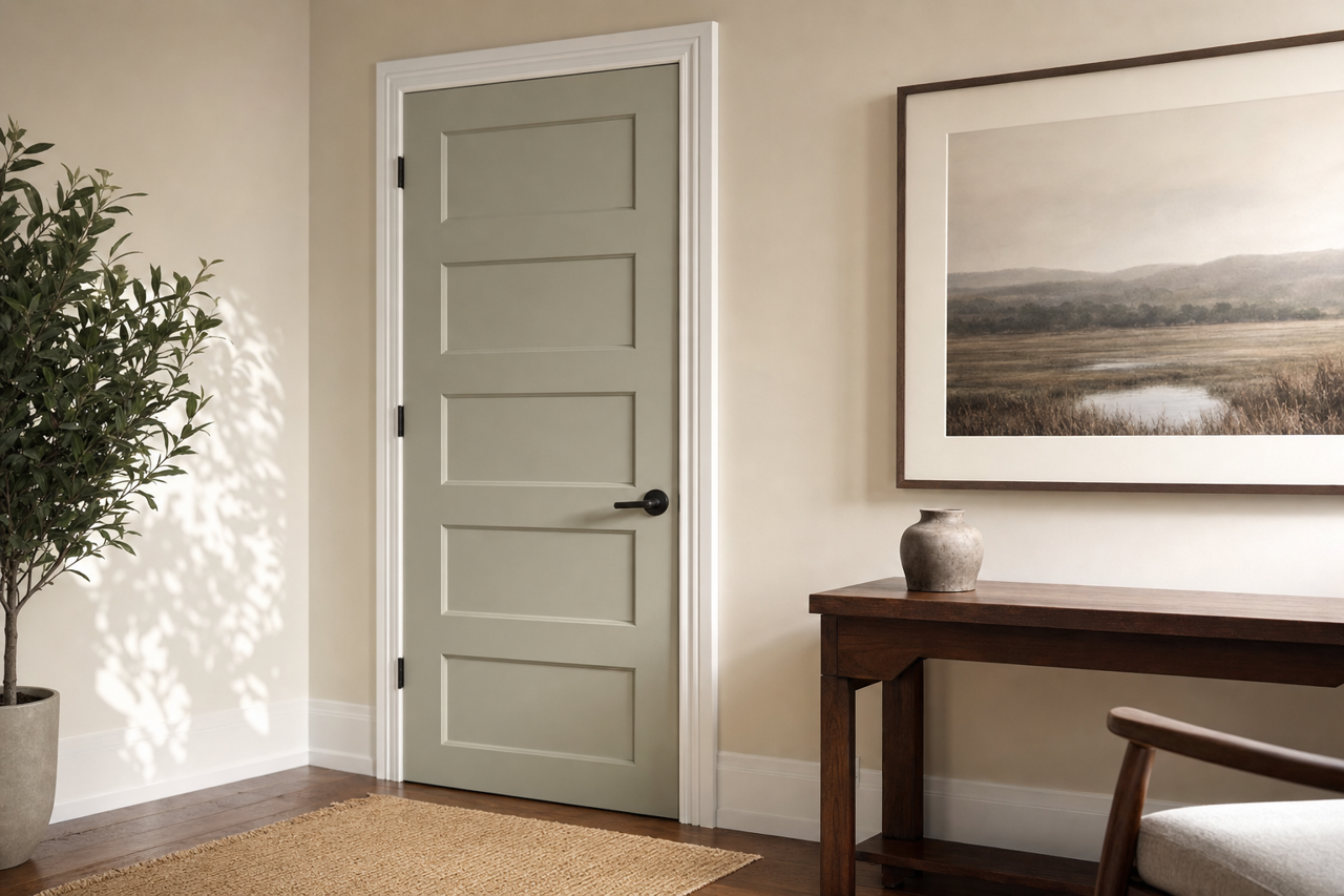 Willow Tree by Sherwin-Williams on interior-doors