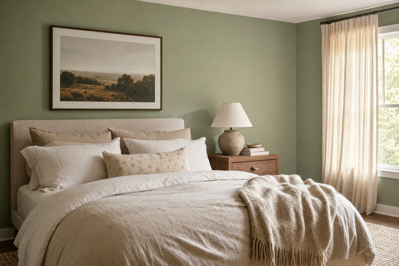 Agate Green by Sherwin-Williams on interiors