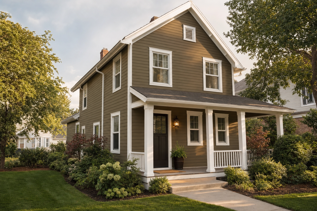 Muddled Basil by Sherwin-Williams on exterior