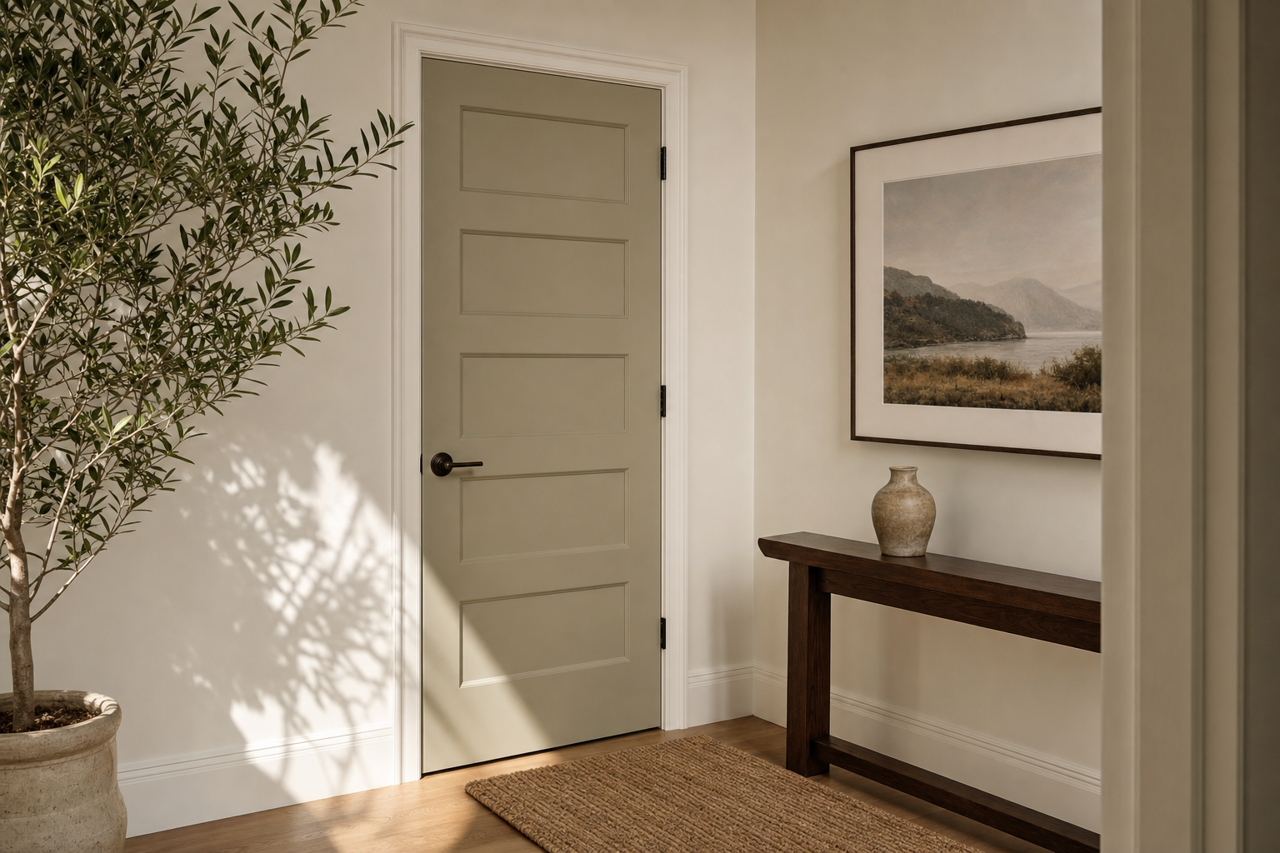 Green Earth by Sherwin-Williams on interior-doors
