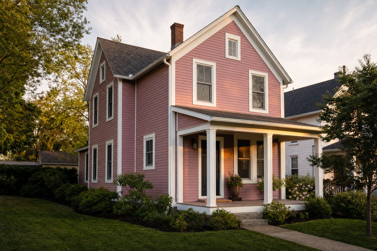 Audrey's Blush by Sherwin-Williams on exterior