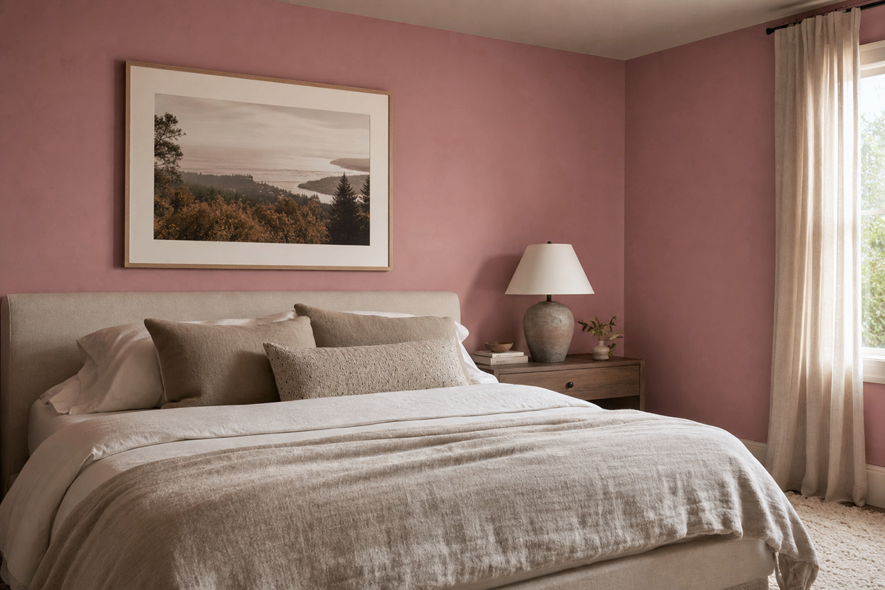 Audrey's Blush by Sherwin-Williams on interiors