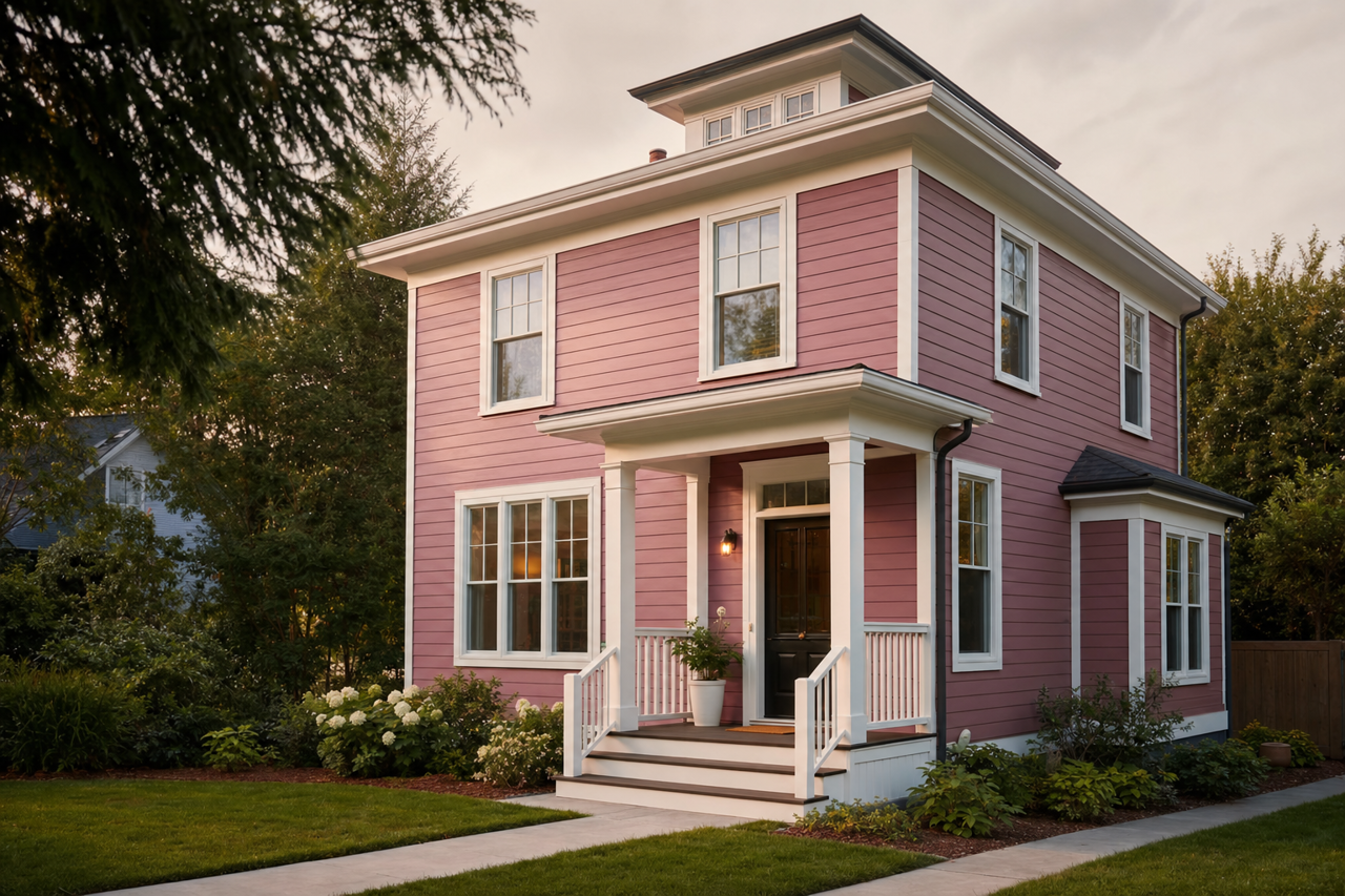Carley's Rose by Sherwin-Williams on exterior