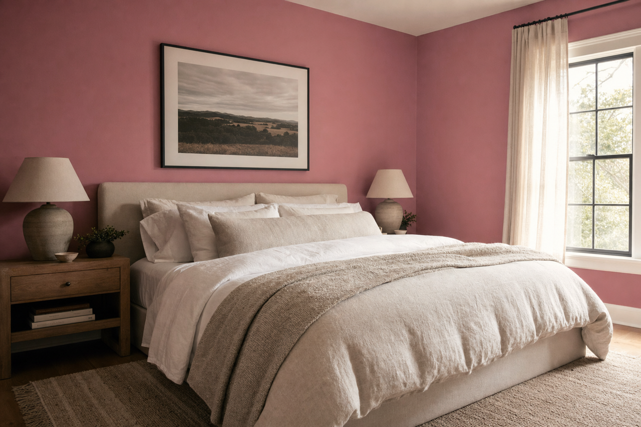 Carley's Rose by Sherwin-Williams on interiors