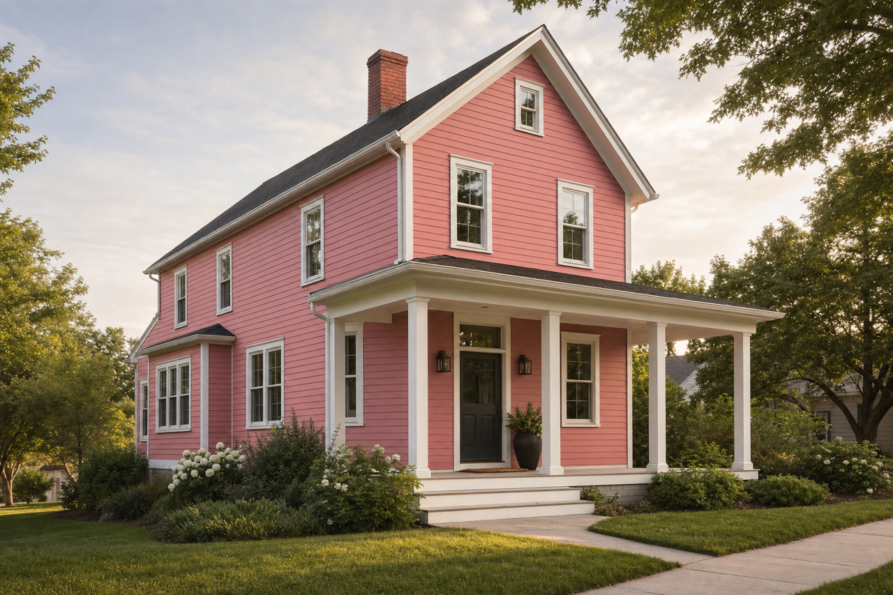 Coral Rose by Sherwin-Williams on exterior