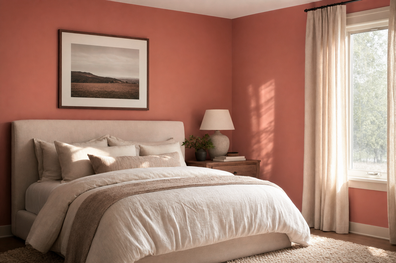 Rojo Dust by Sherwin-Williams on interiors