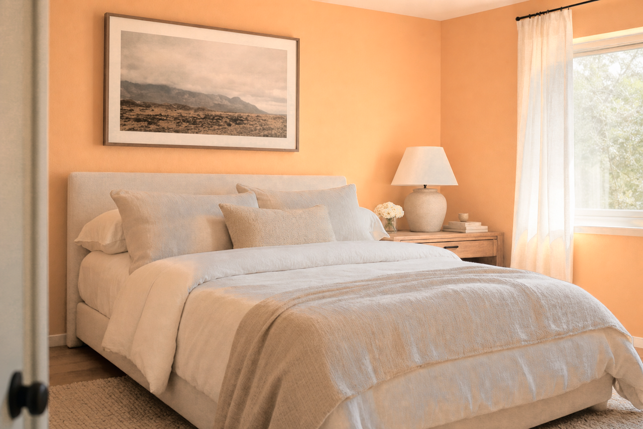 Melón Meloso by Sherwin-Williams on interiors