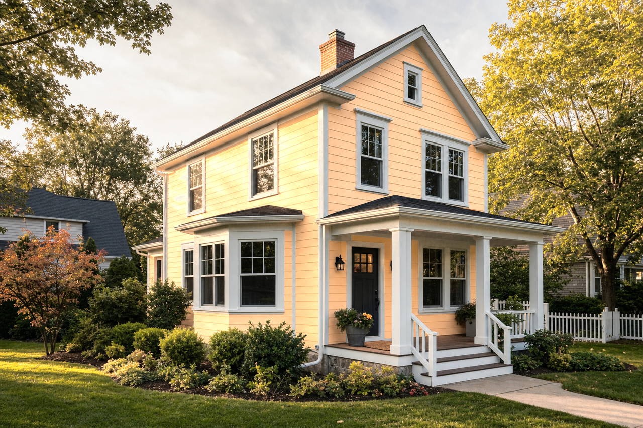 Bellini Fizz by Sherwin-Williams on exterior