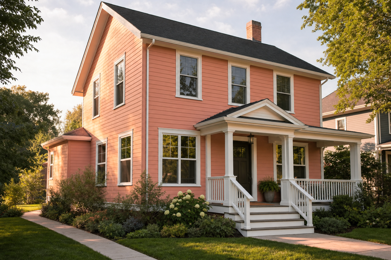 Subdued Sienna by Sherwin-Williams on exterior