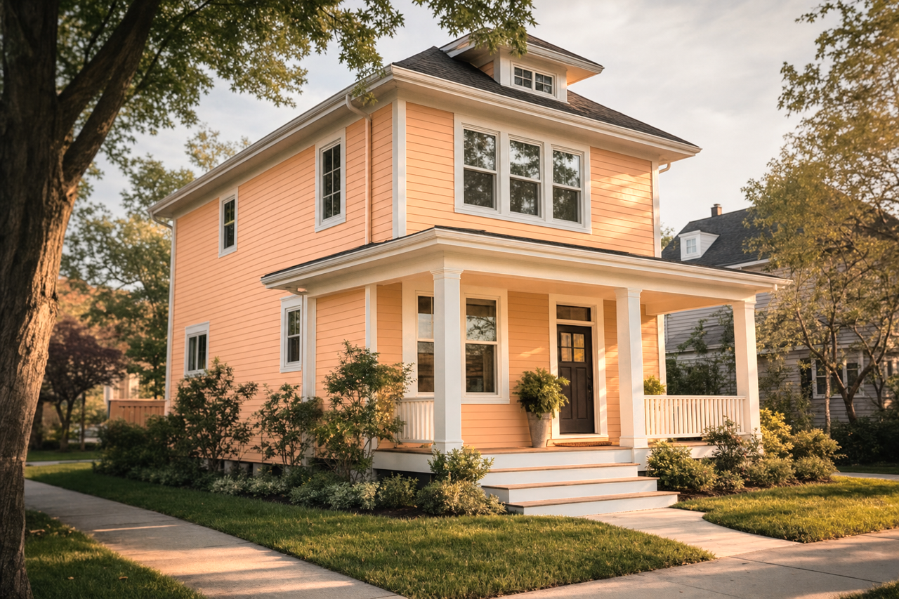 Sun Bleached Ochre by Sherwin-Williams on exterior