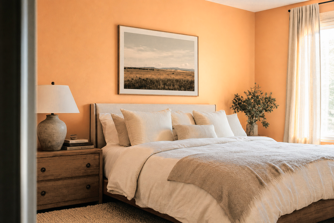 Sun Bleached Ochre by Sherwin-Williams on interiors