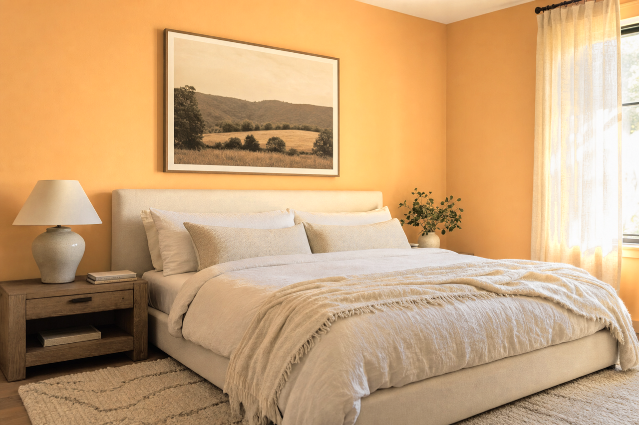 Polvo de Oro by Sherwin-Williams on interiors