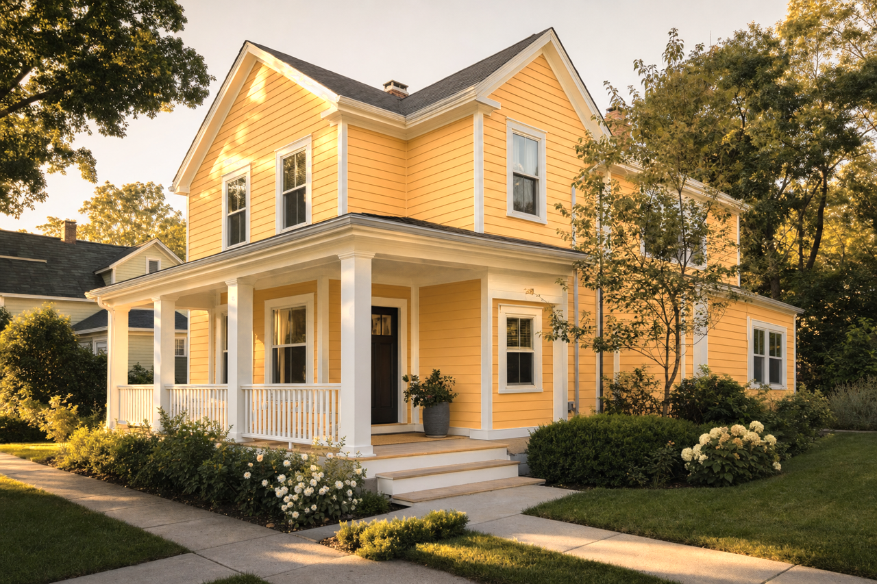 Olden Amber by Sherwin-Williams on exterior