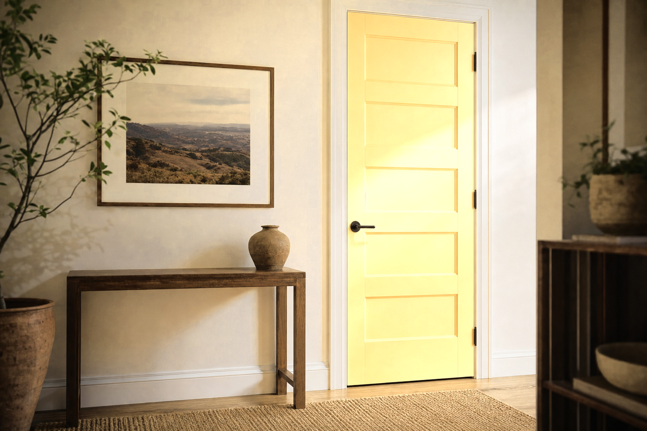 La Luna Amarilla by Sherwin-Williams on interior-doors