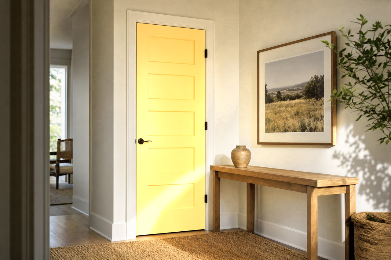Sunny Veranda by Sherwin-Williams on interior-doors