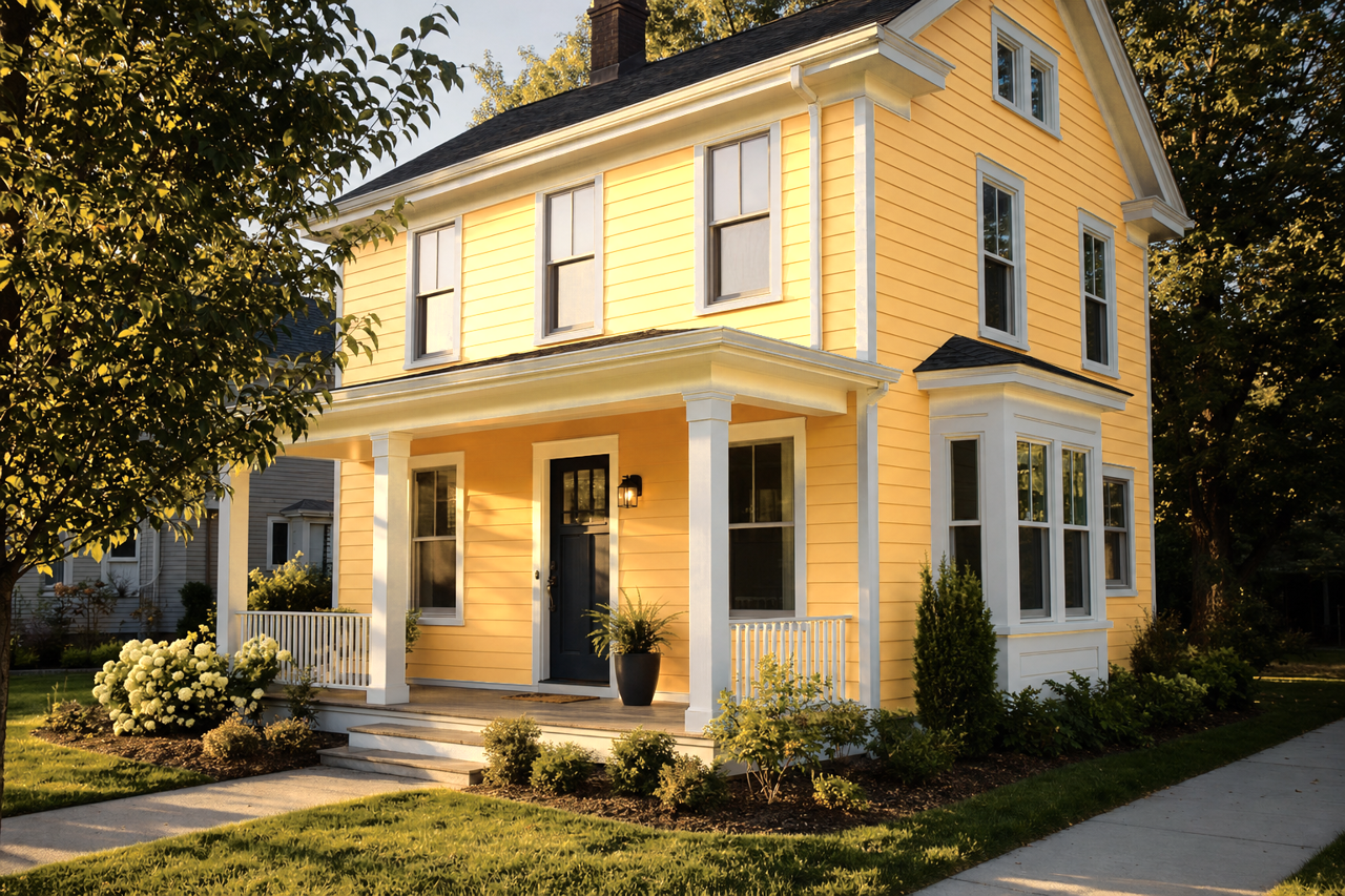 Golden Plumeria by Sherwin-Williams on exterior